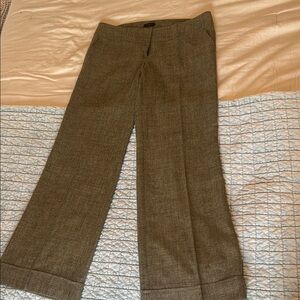 Women’s Forever Twenty One Heathered Olive Green Wide Leg Dress Pants